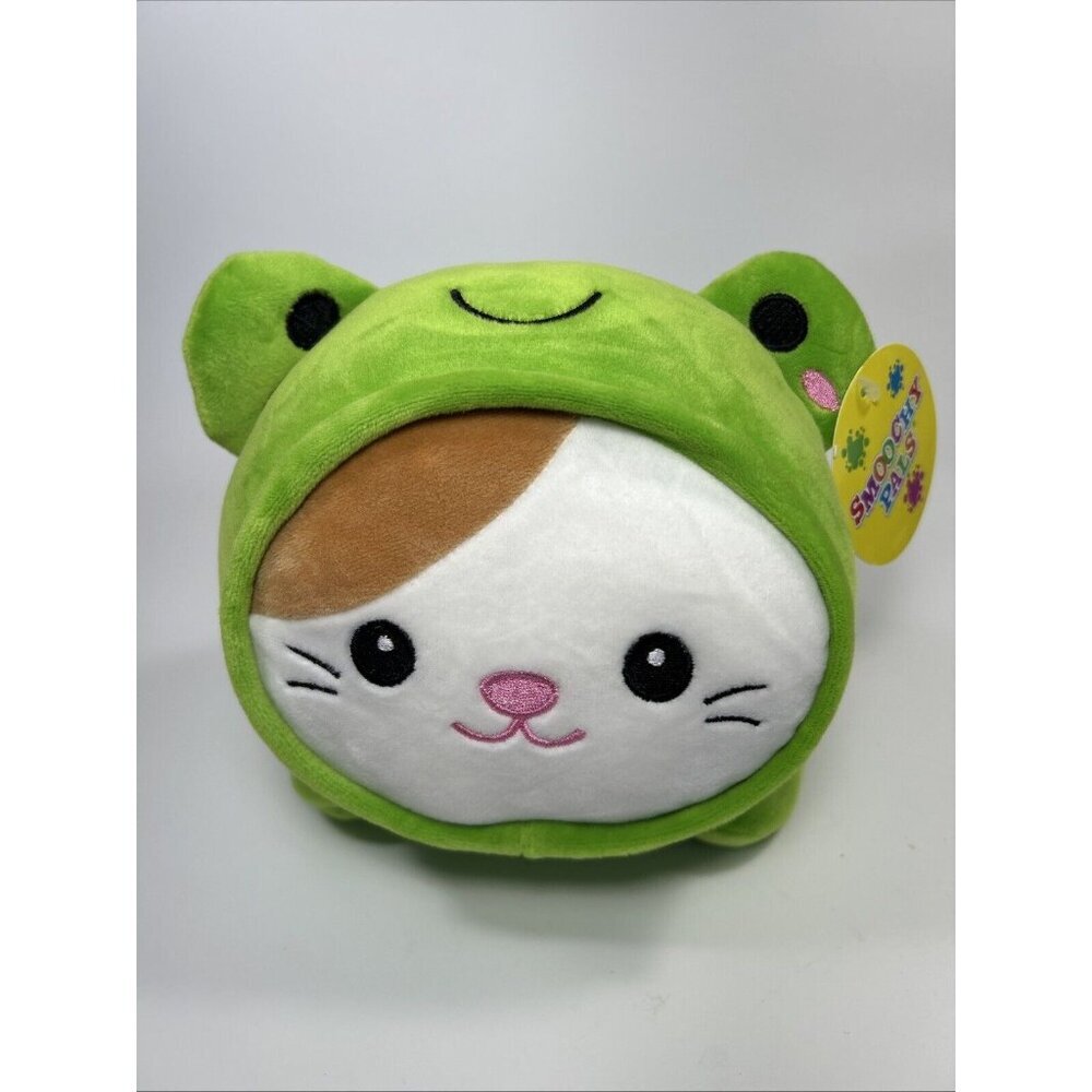 Smoochy Pals Cat In Frog Costume Pj’s Soft Plush Animal A1